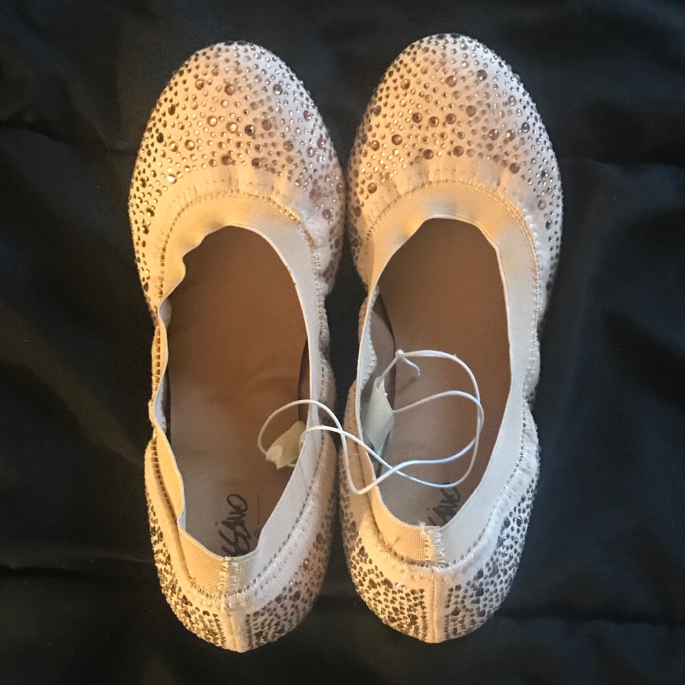 Blush pink ballet flats